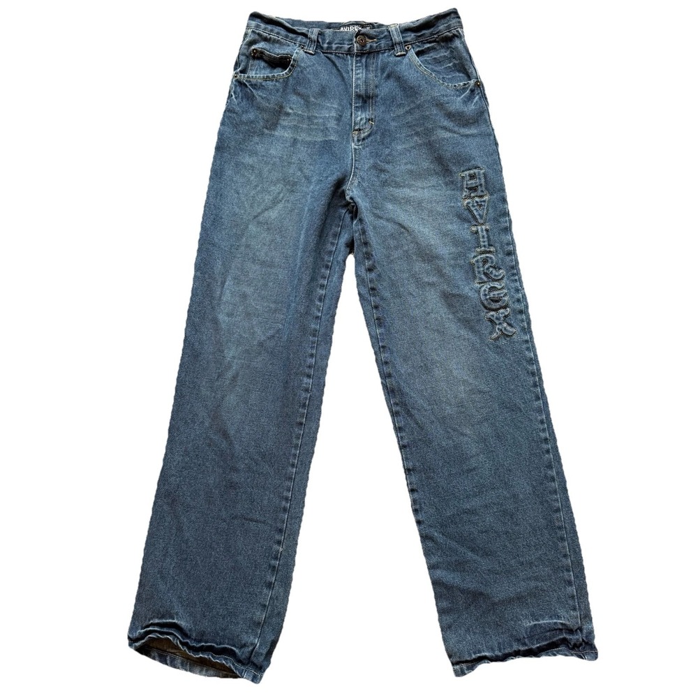 Avirex Jeans Mens Size 29 x 30  Baggy Embroidered Y2K 90s Skate Hip Hop RARE